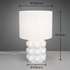 Lampka nocna stołowa ceramiczna podstawa tkaninowy abażur biała nowoczesna designerska KATE R56481901 Rl